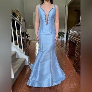 Sherri Hill Baby Blue Prom Pageant Dress, size 0